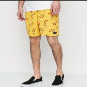 Patagonia Baggies Shorts Melons Surfboard Yellow Sz S 7” EUC